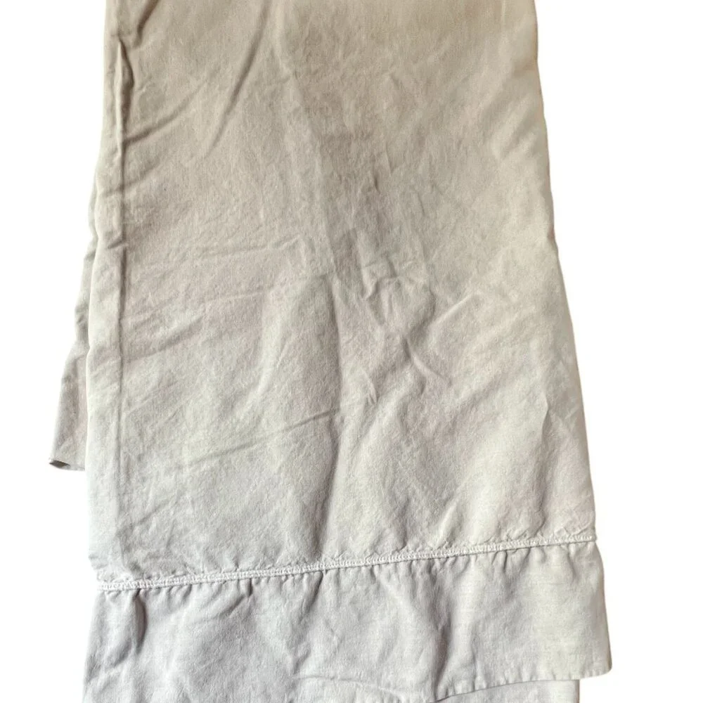Williams Sonoma Tablecloth Beige Linen Cotton Blend 4.75